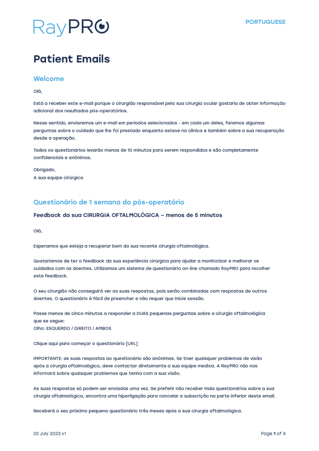 Rayner Ray Pro RayPRO Support - Portuguese - Rayner : Global